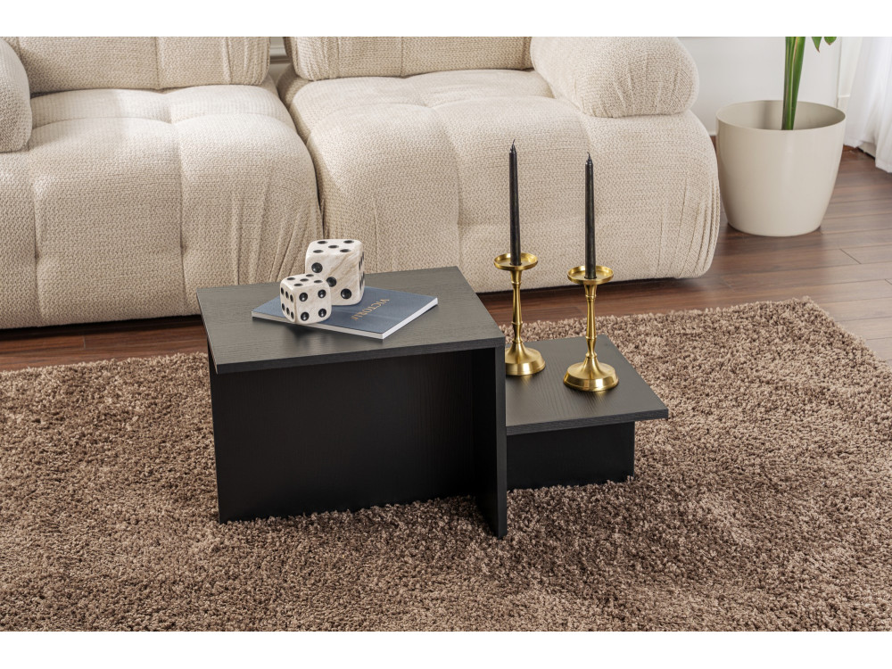 Tavolino in legno "Harmony" 80 x 40 x 40 cm - Legno nero