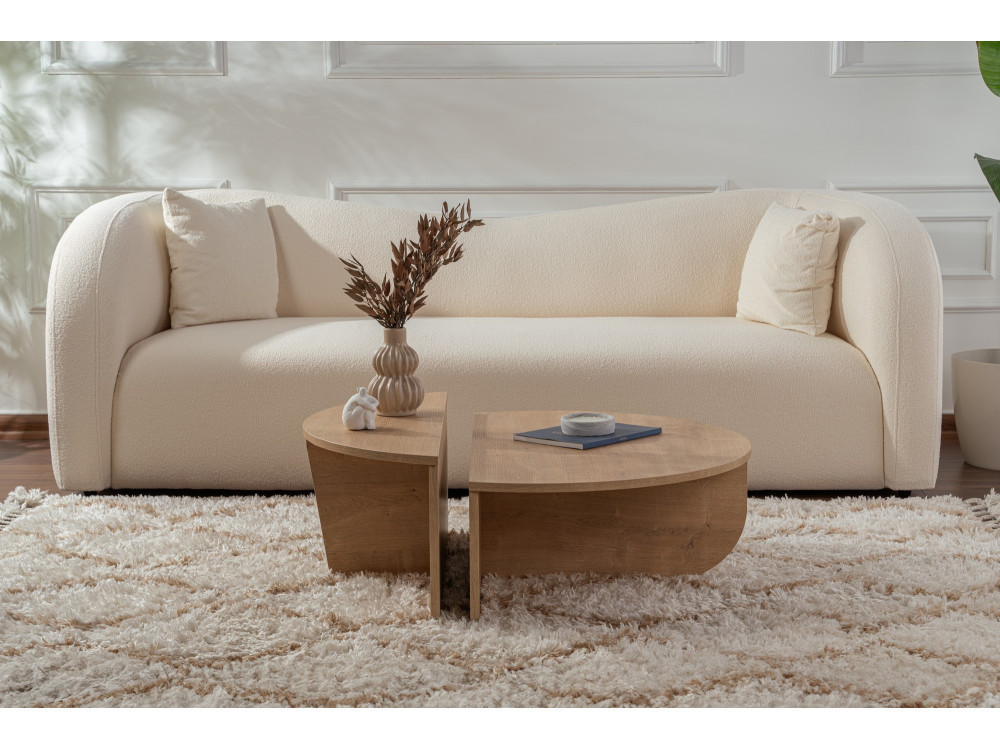Tavolino da caffè in legno "Orion" - 90 x 60 x 30 cm - Rovere miele