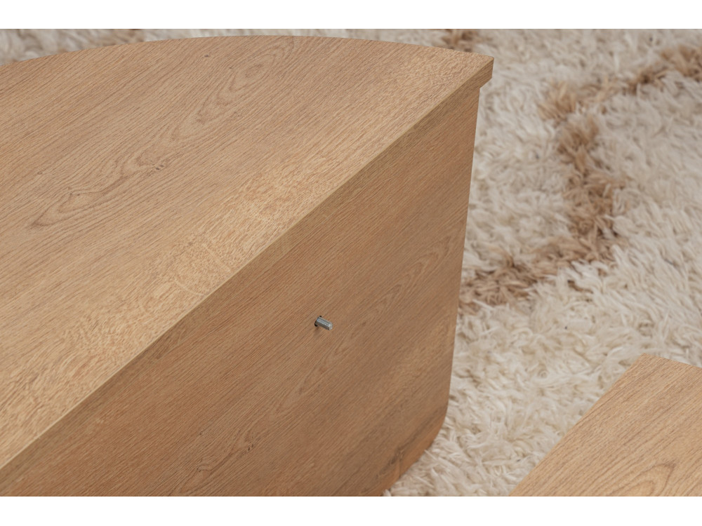 Tavolino da caffè in legno "Orion" - 90 x 60 x 30 cm - Rovere miele