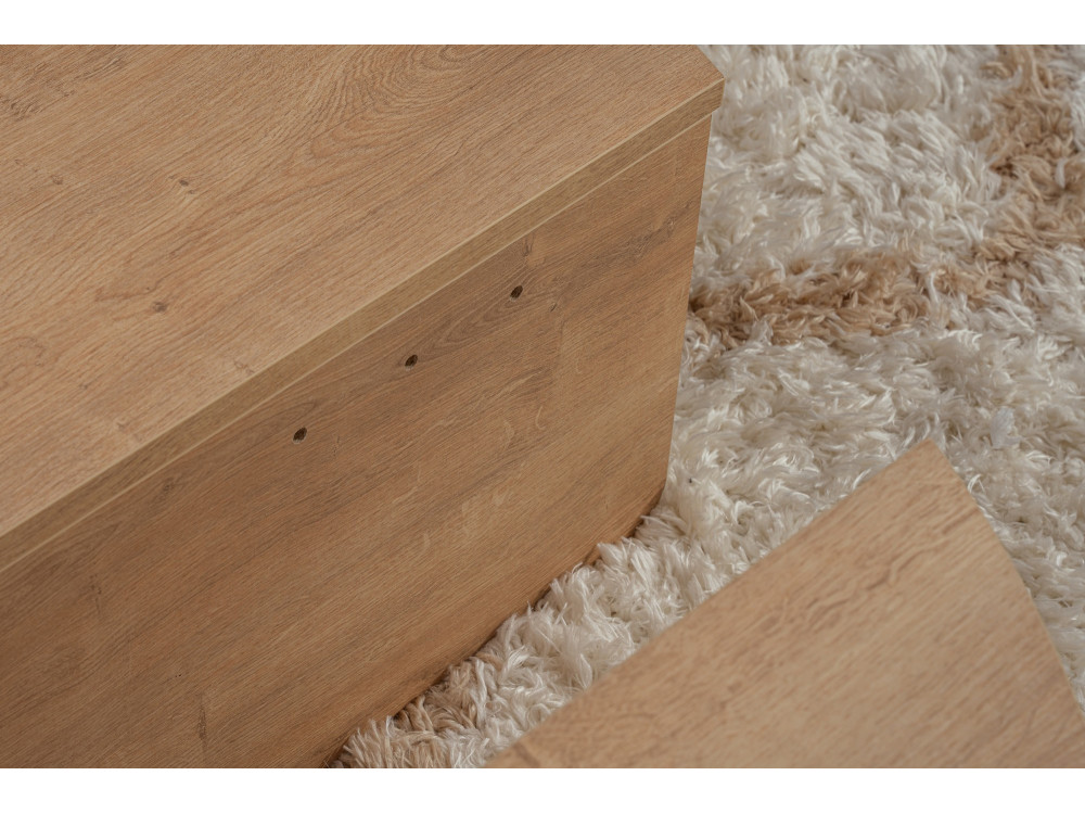 Tavolino da caffè in legno "Orion" - 90 x 60 x 30 cm - Rovere miele