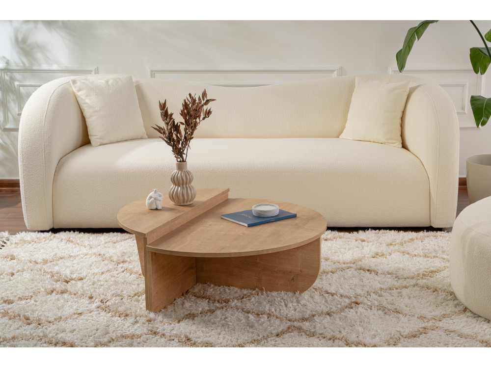 Tavolino da caffè in legno "Orion" - 90 x 60 x 30 cm - Rovere miele