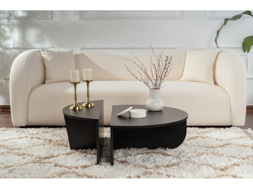 Tavolino da caffè in legno "Orion" - 90 x 60 x 30 cm - Legno nero