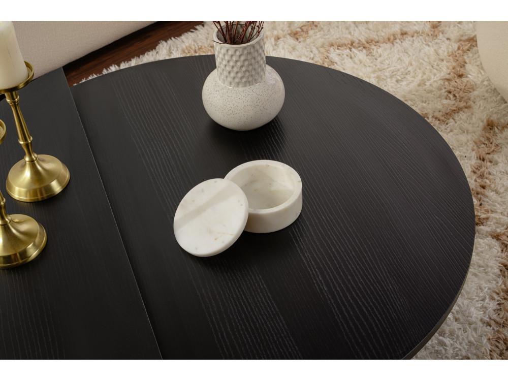 Tavolino da caffè in legno "Orion" - 90 x 60 x 30 cm - Legno nero