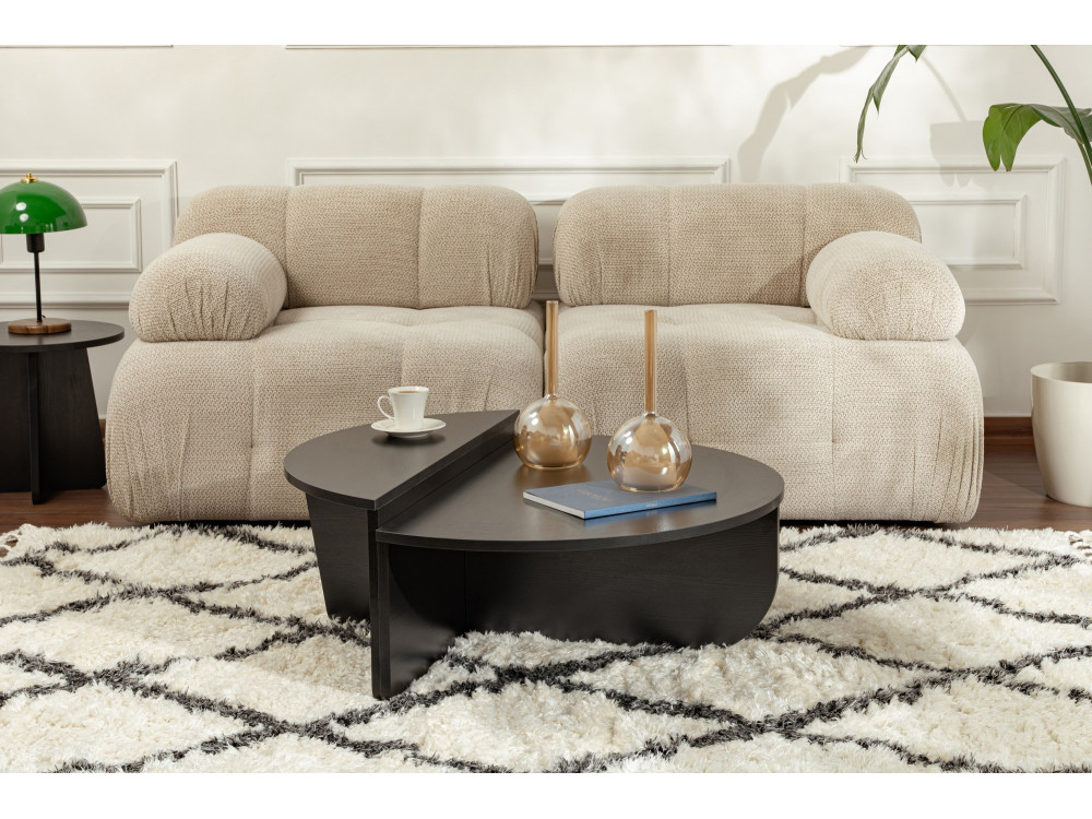 Tavolino da caffè in legno "Orion" - 90 x 60 x 30 cm - Legno nero