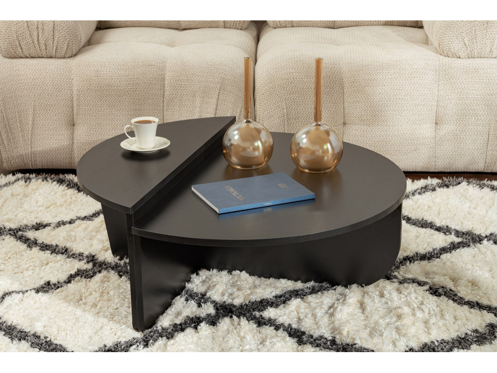 Tavolino da caffè in legno "Orion" - 90 x 60 x 30 cm - Legno nero