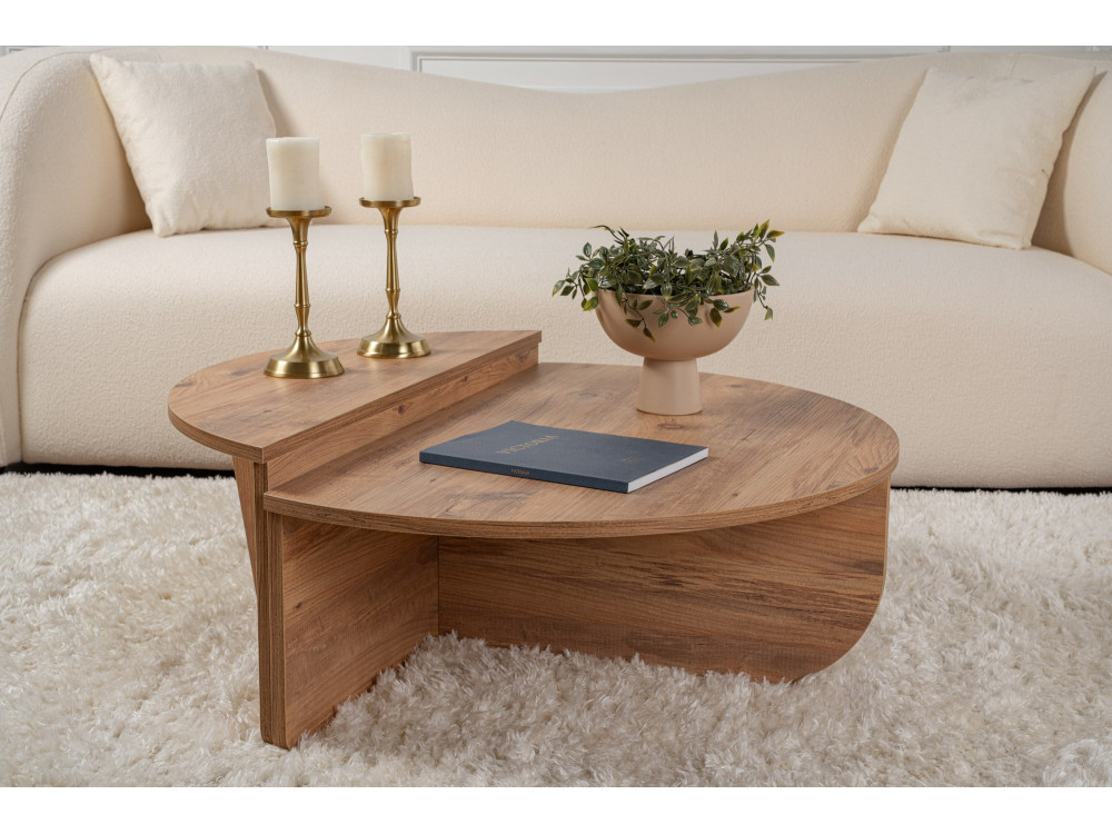 Tavolino da caffè in legno "Orion" - 90 x 60 x 30 cm - Pino atlantico