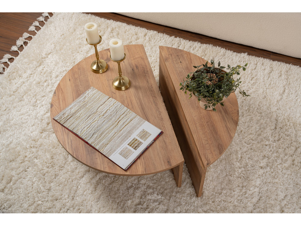 Tavolino da caffè in legno "Orion" - 90 x 60 x 30 cm - Pino atlantico
