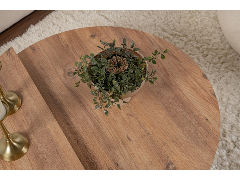 Tavolino da caffè in legno "Orion" - 90 x 60 x 30 cm - Pino atlantico