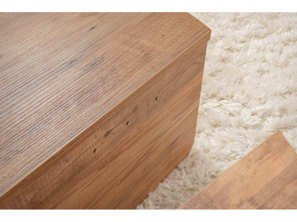 Tavolino da caffè in legno "Orion" - 90 x 60 x 30 cm - Pino atlantico