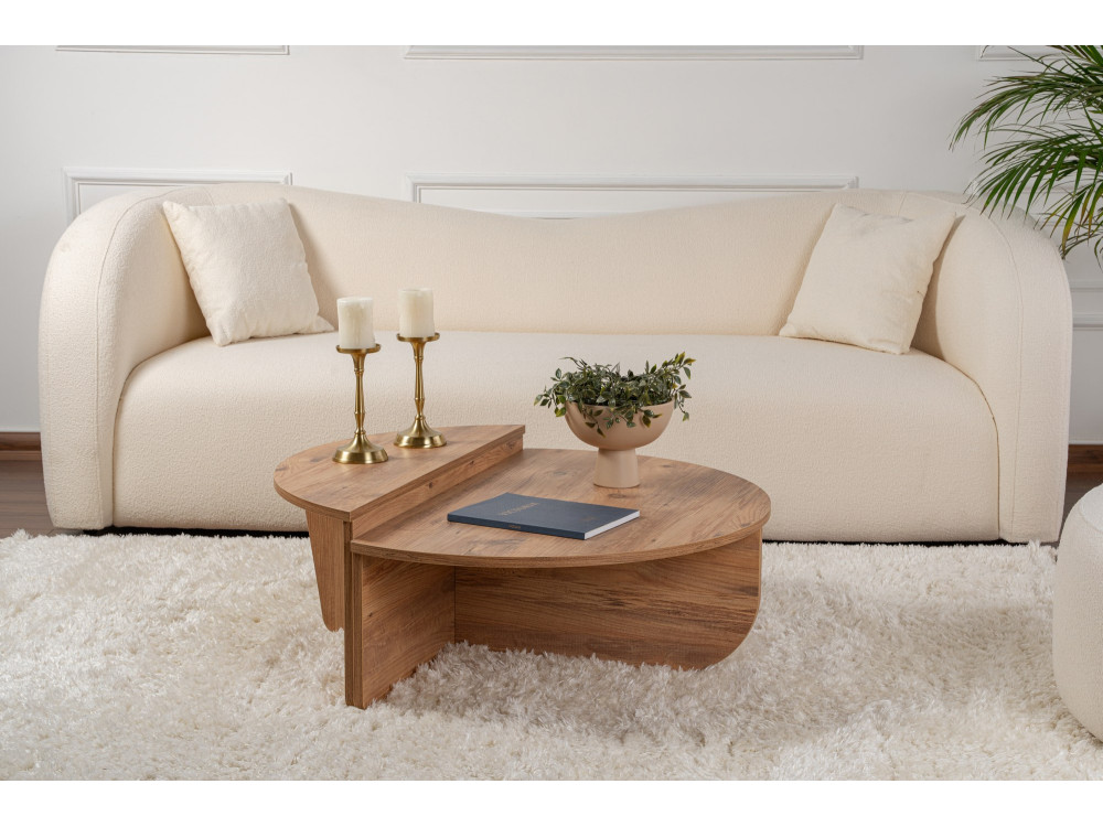 Tavolino da caffè in legno "Orion" - 90 x 60 x 30 cm - Pino atlantico