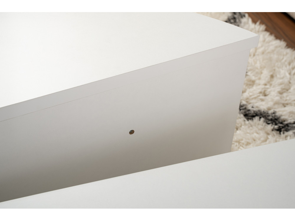 Tavolino in legno "Orion" - 90 x 60 x 30 cm - Bianco