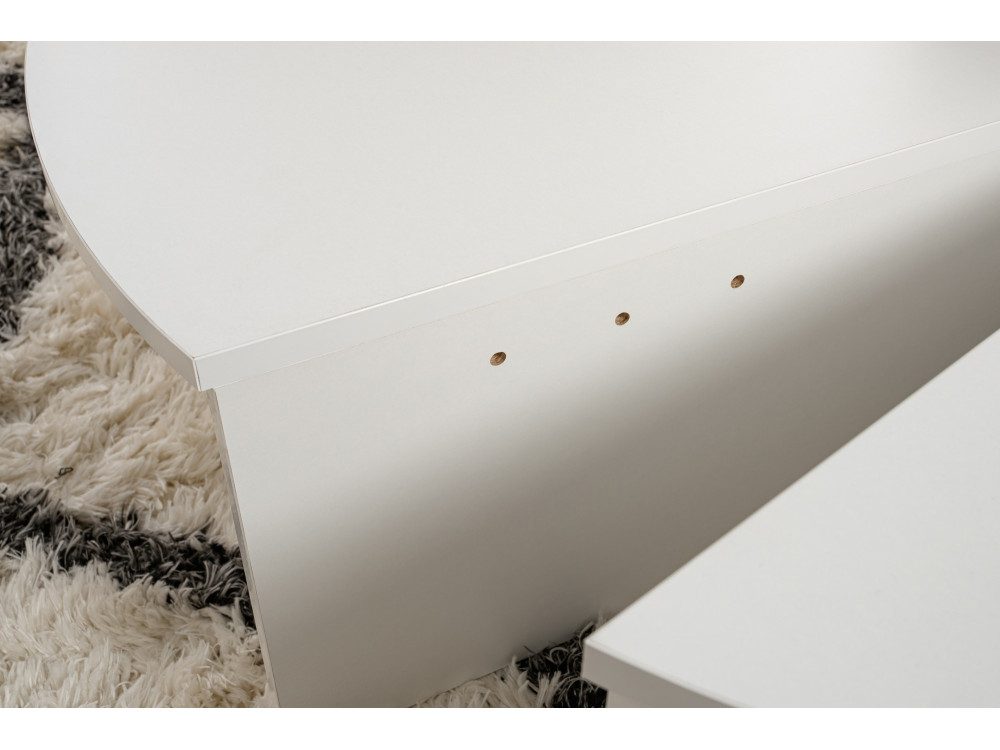 Tavolino in legno "Orion" - 90 x 60 x 30 cm - Bianco