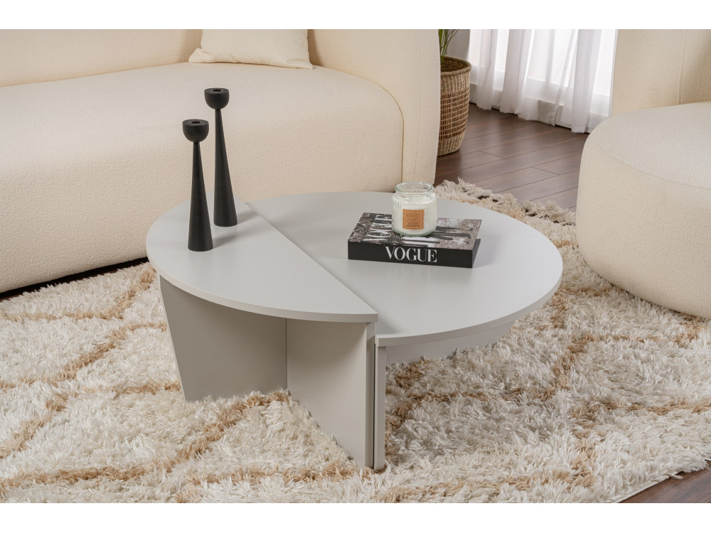 Tavolino in legno "Orion" 90 x 60 x 30 cm - Grigio
