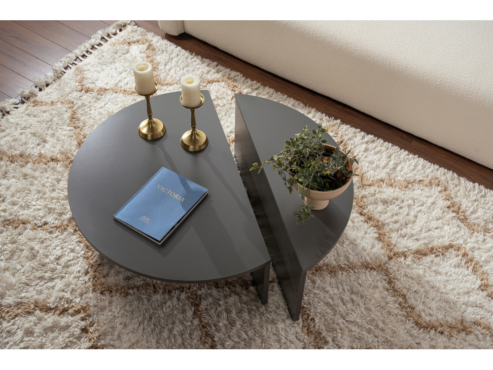 Tavolino in legno "Orion" 90 x 60 x 30 cm - Antracite