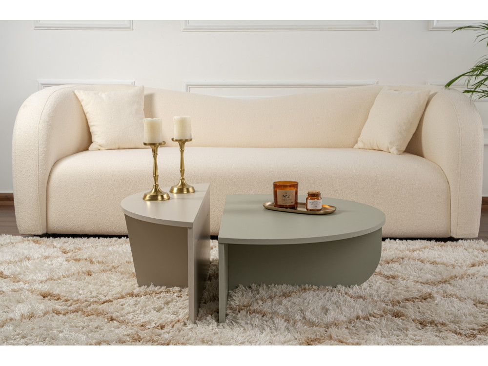 Tavolino in legno "Orion" 90 x 60 x 30 cm - Verde cenere