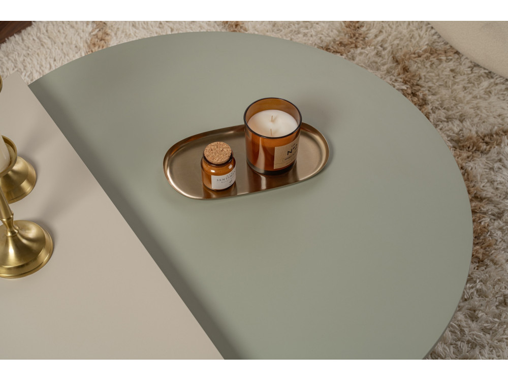 Tavolino in legno "Orion" 90 x 60 x 30 cm - Verde cenere