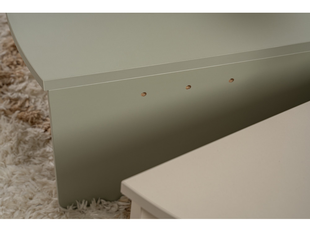 Tavolino in legno "Orion" 90 x 60 x 30 cm - Verde cenere