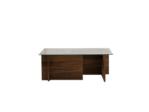 Tavolino in legno "Vetrino" - 105 x 65 x 40 cm - Noce