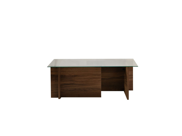 Tavolino in legno "Vetrino" - 105 x 65 x 40 cm - Noce