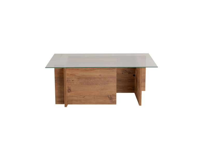 Tavolino in legno "Vetrino" - 105 x 65 x 40 cm - Pino atlantico