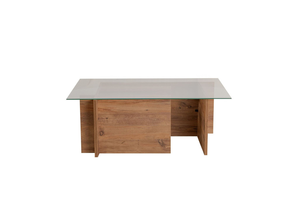 Tavolino in legno "Vetrino" - 105 x 65 x 40 cm - Pino atlantico