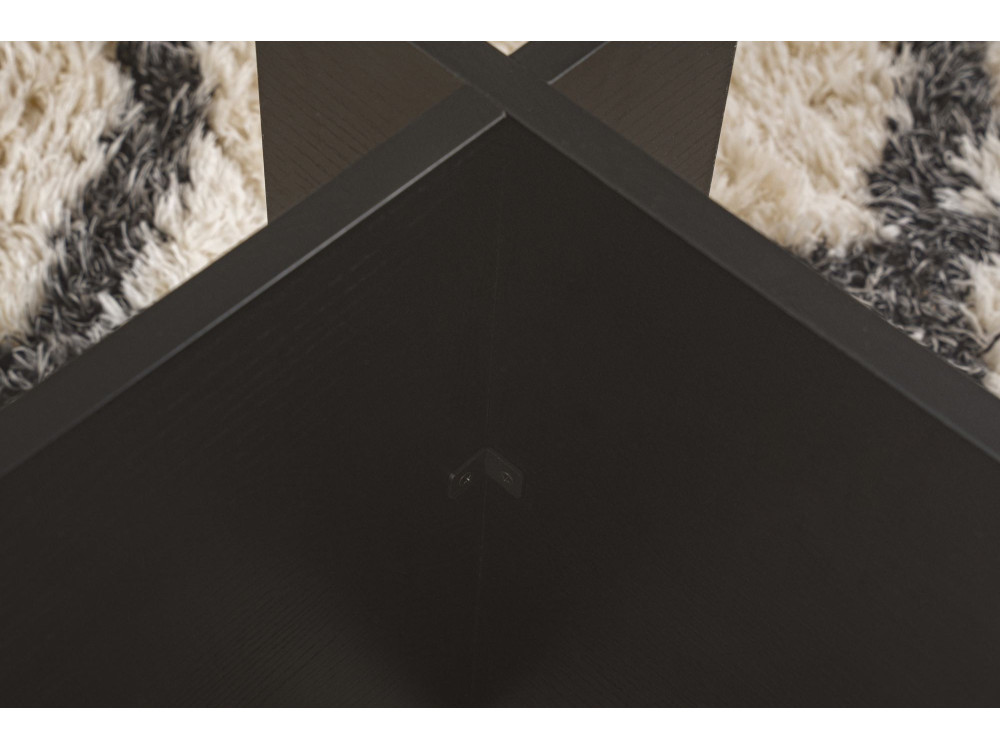 Tavolino in vetro "Vetrino" 105 x 65 x 40 cm - Legno nero
