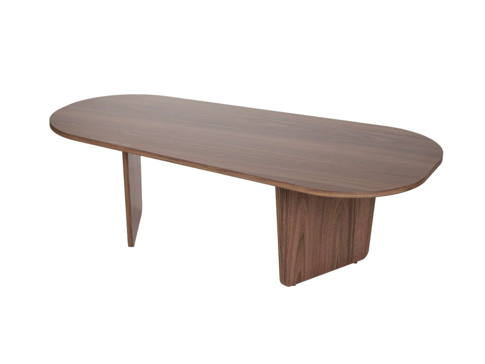 Tavolino da caffè in legno "Ovalis" - 130 x 65 x 40 cm - Noce