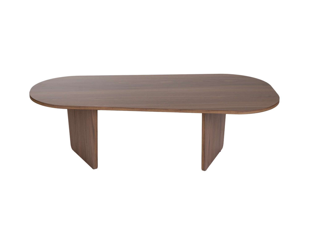 Tavolino da caffè in legno "Ovalis" - 130 x 65 x 40 cm - Noce
