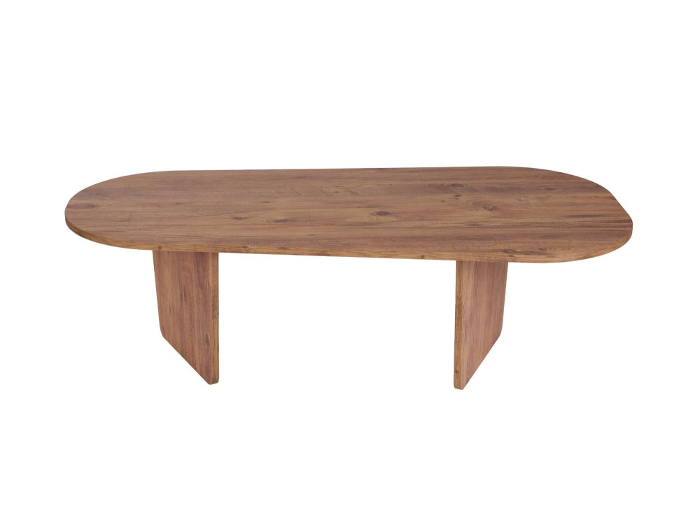 Tavolino da caffè in legno "Ovalis" - 130 x 65 x 40 cm - Pino atlantico