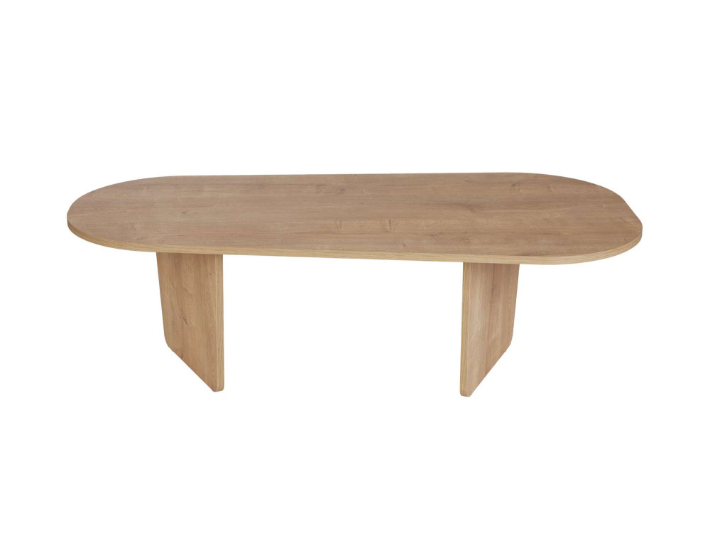 Tavolino da caffè in legno "Ovalis" - 130 x 65 x 40 cm - Rovere