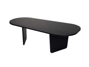 Tavolino da caffè in legno "Ovalis" - 130 x 65 x 40 cm - Legno nero