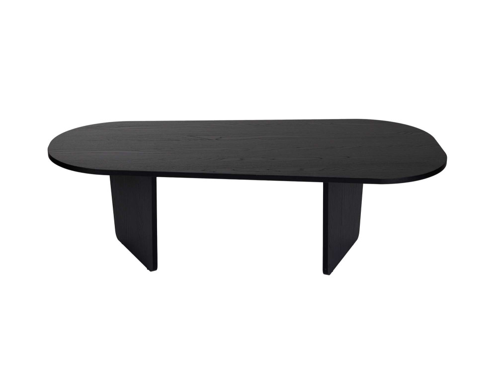 Tavolino da caffè in legno "Ovalis" - 130 x 65 x 40 cm - Legno nero
