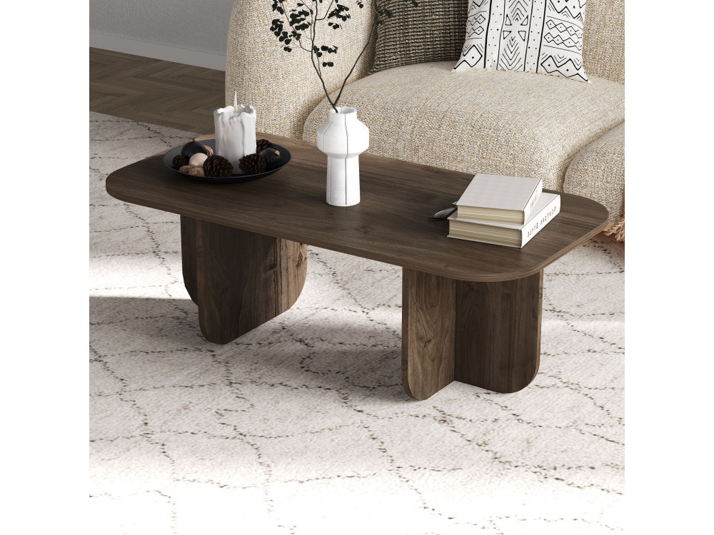 Tavolino in legno "Becaj" - 120 x 60 x 41 cm - Noce