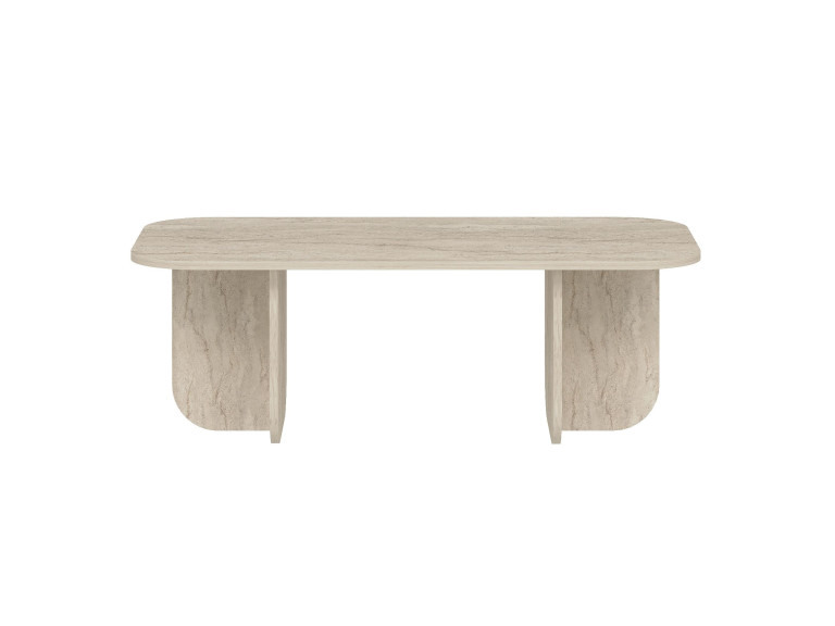 Tavolino da caffè in legno "Becaj" - 120 x 60 x 41 cm - Travertino