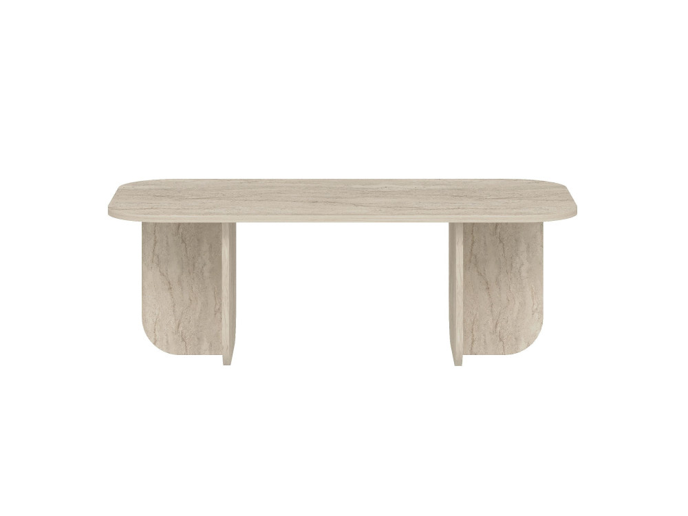 Tavolino da caffè in legno "Becaj" - 120 x 60 x 41 cm - Travertino