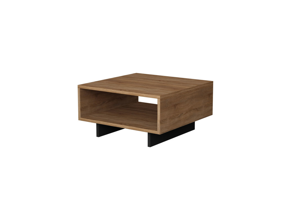 Tavolino da caffè in legno "Hola" - 60 x 60 x 32 cm - Rovere antracite