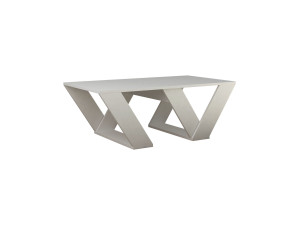 Tavolino da caffè in legno "Pipra" - 110 x 60 x 40 cm - Bianco
