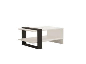 Tavolo basso in legno "Funda" - 80 x 55 x 35 cm - Antracite Bianco