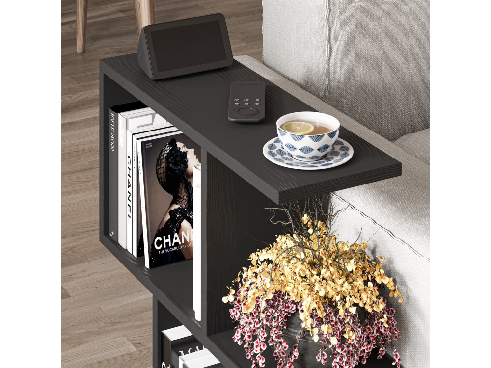 Tavolino da caffè in legno "Homemania" - 60 x 20 x 60 cm - Legno nero