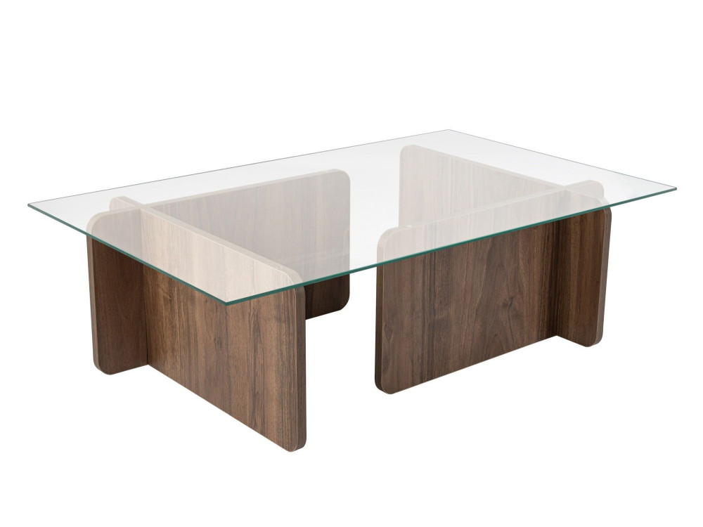 Tavolino in legno "Flavio" - 105 x 65 x 30 cm - Noce