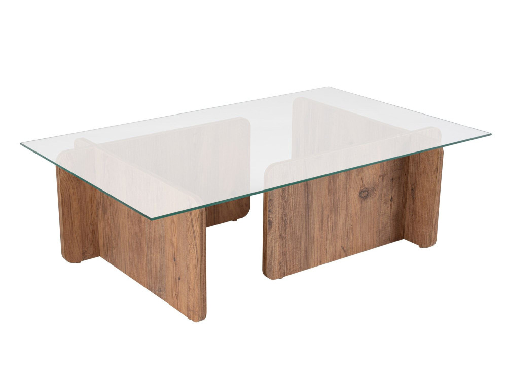 Tavolino da caffè in legno "Flavio" - 105 x 65 x 30 cm - Pino atlantico