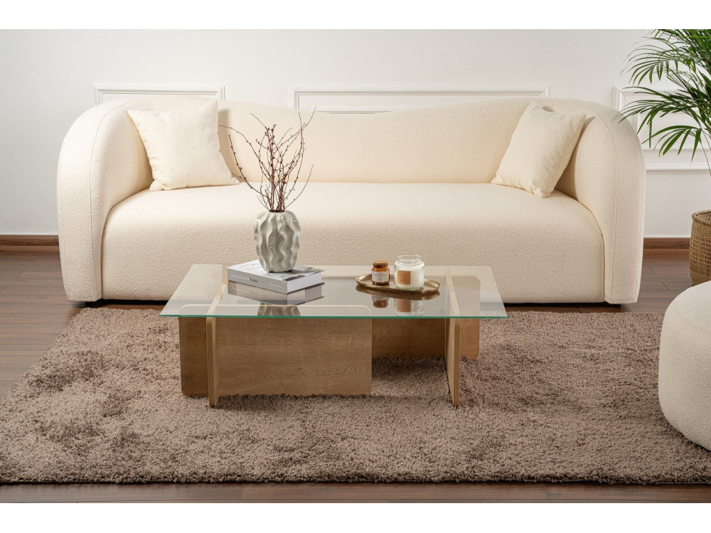 Tavolino da caffè in legno "Flavio" - 105 x 65 x 30 cm - Rovere