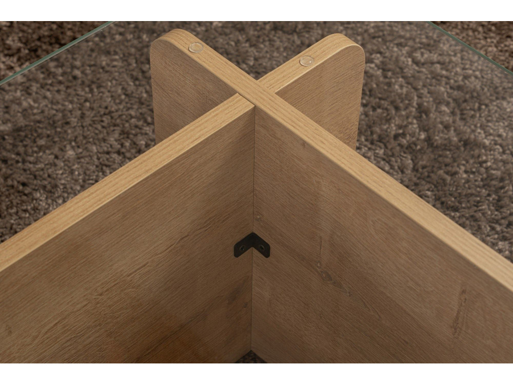 Tavolino da caffè in legno "Flavio" - 105 x 65 x 30 cm - Rovere