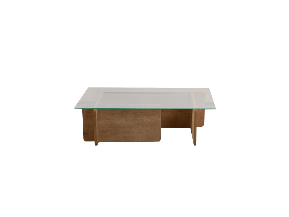 Tavolino da caffè in legno "Flavio" - 105 x 65 x 30 cm - Rovere