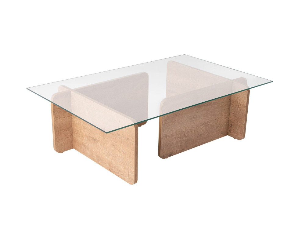 Tavolino da caffè in legno "Flavio" - 105 x 65 x 30 cm - Rovere