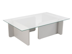 Tavolino in vetro "Flavio" 105 x 65 x 30 cm - Grigio