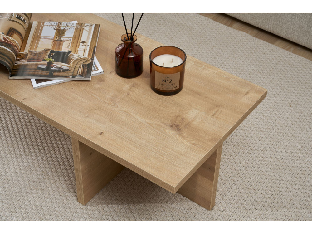 Tavolino da caffè in legno "Harbor" - 120 x 45 x 30 cm - Rovere Zaffiro