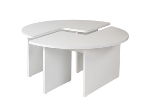 Tavolino in legno "Moira" 90 x 90 x 41 cm - Bianco naturale
