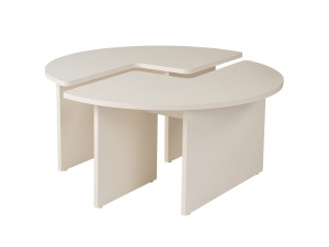 Tavolino in legno "Moira" 90 x 90 x 41 cm - Legno bianco