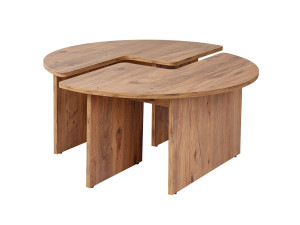 Tavolino in legno "Moira" 90 x 90 x 41 cm - Pino Atlantico